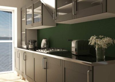 Green and Grey Kitchen Renovation Services by Silverspine Contracting